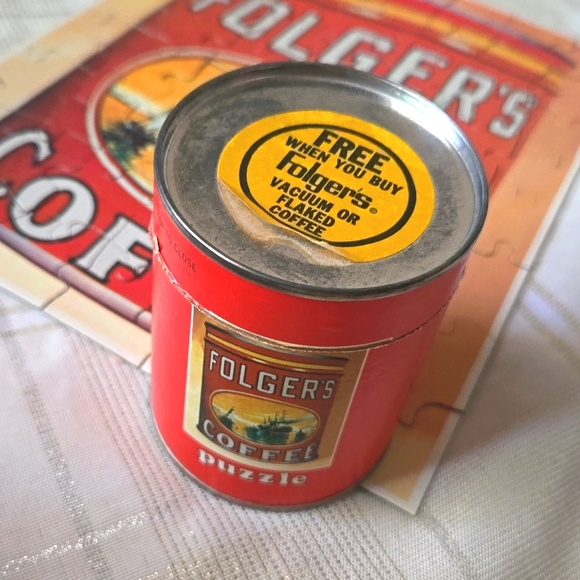 Vintage Folgers Coffee Can Puzzle - Picture 10 of 11